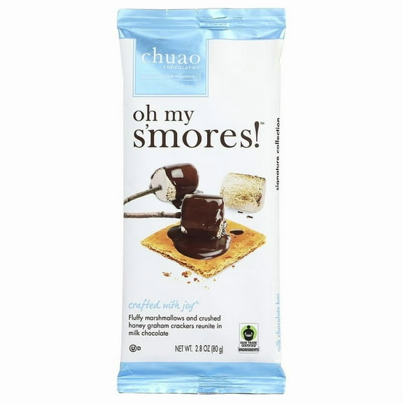 Chuao Chocolatier, Milk Chocolate Bar, Oh My S'mores!™, 2.8 oz Pack of 3
