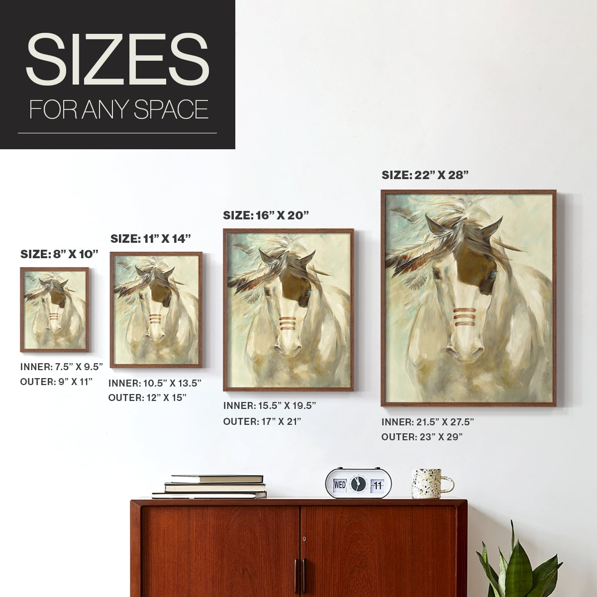 Warrior Framed Print in Brown Solid Wood 8 x 10 Framed Print