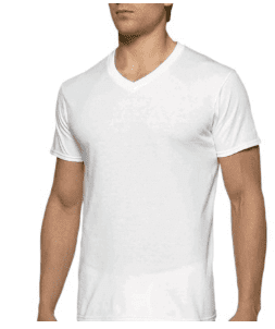 Photo 1 of Gildan Men's Short Sleeve V-Neck White T-Shirt 2XL, 6-Pack