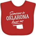 thumbnail image 3 of Inktastic Someone in Oklahoma Loves Me Boys or Girls Baby Bib, 3 of 4