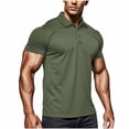 thumbnail image 2 of Ceisia Men's Muscle-Fit Solid Polo Shirt Army Green M Gifts for Father, 2 of 8