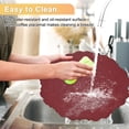 thumbnail image 4 of Leather Round Placemats, Washable Table Placemats, Wine Red, 4 of 7