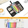 thumbnail image 5 of FORMRS Pencil Case with 3 Compartments Zipper Pouch, Elementary School Level and up, Colorful Checkered Pattern, 5 of 8