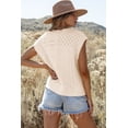 thumbnail image 3 of a.Jesdani Chic Beige Cable Vest - Cozy, Flowy Dolman for Everyday Elegance, 3 of 8