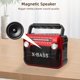 thumbnail image 3 of Portable  Radio, 3W Output /AM/SW1-6/USB/TF/BT Playback, 800mAh, 2-4H Playback Time, Multi- Household Flashlight Radio for Indoor and Outdoor Use RX-125BT, 3 of 8