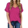 thumbnail image 1 of T-shirt à Manches Courtes et Col Rond pour Femmes, 1 of 3