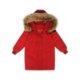 thumbnail image 2 of Spazoro Kids Girls Outwear Jackets, Hooded Warm Winter Cotton Cute Coats for Girls Red Size 10 T, 2 of 8
