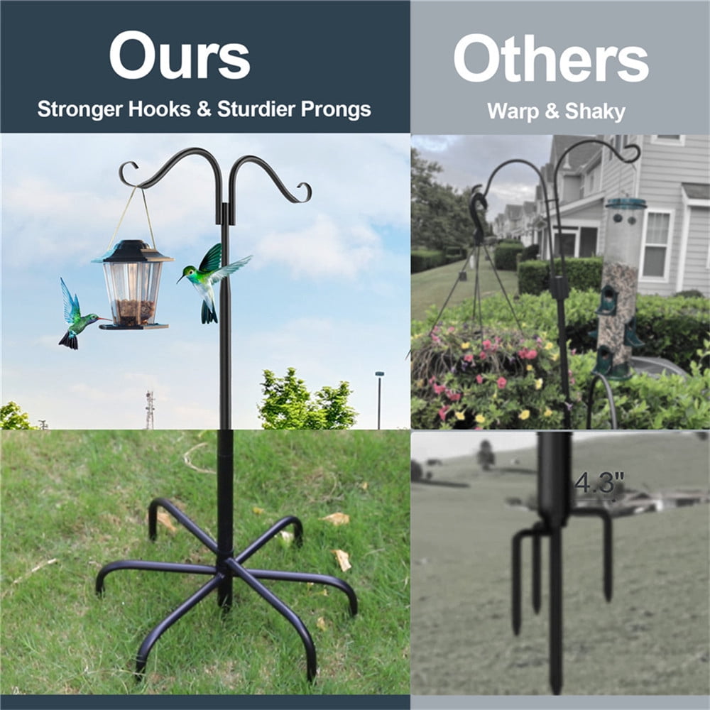 Set of 2 Holiday Styling String Light Pole Wedding Flower Basket Hanger Garden Stake Hook