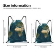 thumbnail image 2 of Kdxio World Map Print Drawstring Backpack Bag,Waterproof Draw String Back Sack, Gym Drawstring Bags Swim Bag For Unisex, 2 of 5