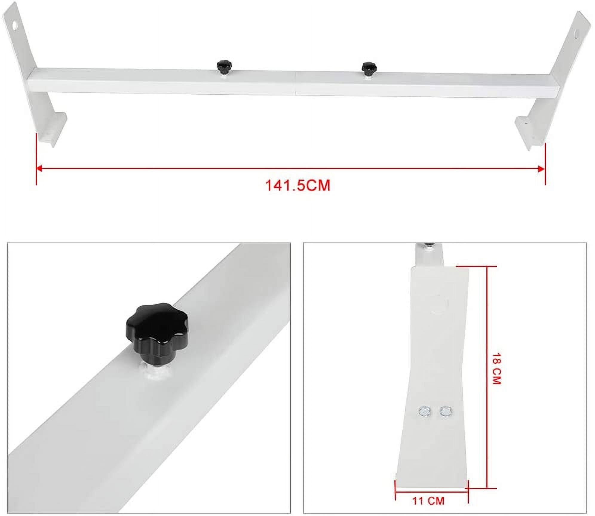 Cciyu Adjustable Roof Ladder Rack For Vans – Fits Chevy Express, Dodge, Ford E-250/350, GMC Savana, 500 Lb Capacity, No Drilling