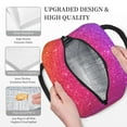 thumbnail image 5 of Haiem Holiday Shiny Printed Lunch Bag Women, Lunch Box Lunch Bag for Women, Small Leakproof Cute Lunch Tote Large Capacity Reusable Insulated Cooler Lunch Container, 5 of 6