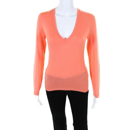 

Pre-owned|Theory Women s V Neck Cashmere Sweater Orange Size S