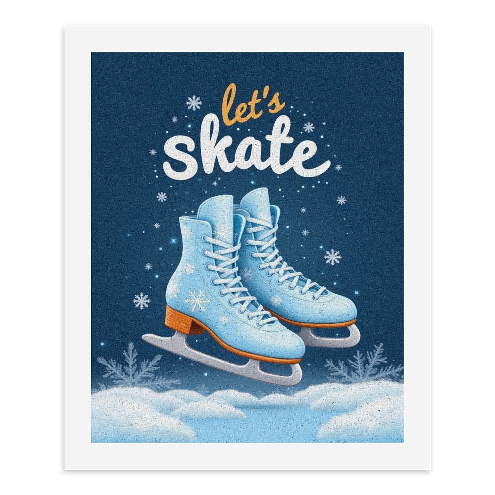 Paint by Numbers Kit for Adults, Ice Skating Winter Fun Paint by Numbers, Easy Paint by Numbers Kit for Adults Beginner, DIY Adult Paint by Number Kits on Canvas, 12x16in Home Decor