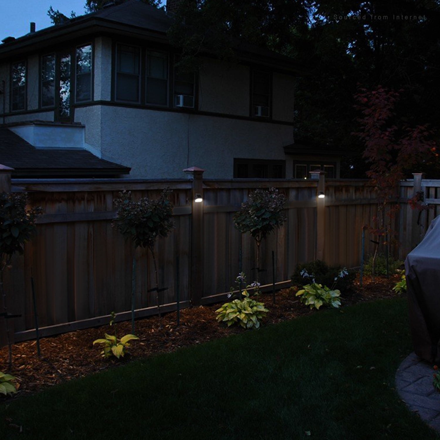 24 Pack Solar Deck Lights, Dusk-to-Dawn LED Fence Lights, Oil Rubbed Bronze