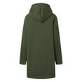thumbnail image 6 of Women Oversized Hoodie Dress Warmy Women's Casual Pullover Split Hem Drawstring Long Sweatshirt with Pocket, 6 of 6