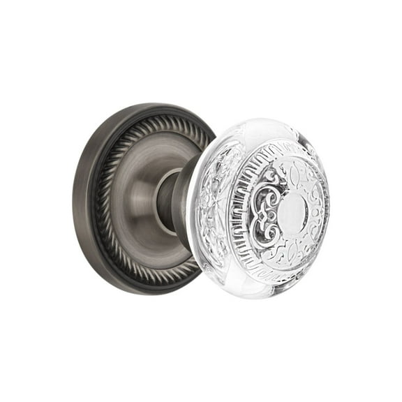 Nostalgic Warehouse Ropced_Prv_238_Nk Vintage Crystal Egg And Dart Privacy Door Knob Set -