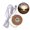 Warm, variant on ANXPTIME LED Luminous Base Night Light Round Shape Wooden Strike Piece Resin Art Crafts