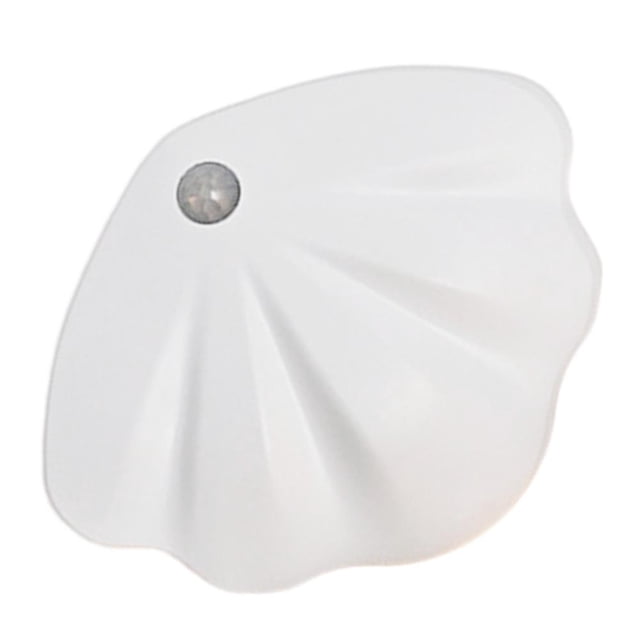 Luz de sensor de cuerpo en forma de concha Luz de noche LED de succión magnética (blanco)