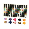 thumbnail image 1 of 2 pegatinas para acordes de bajo con 10 púas de guitarra para guitarras eléctricas infantiles, 1 of 9