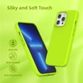 thumbnail image 6 of Compatible with iPhone 13 Pro Case, [Drop Protection] [Anti-Fingerprint] Shockproof Liquid Silicone Cover with Microfiber Lining Phone Case for iPhone 13 Pro 6.1" (2021), Fluorescent Green, 6 of 13