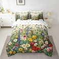 thumbnail image 2 of Erosebridal Chic Florals Bedding Sets Twin Size,Natrue Botanical Flower Comforter Sets with Sheets,Spring Garden Blossoms Bed in a Bag Twin Size, Breathable Bedroom Decorative Reversible,7-Piece, 2 of 6