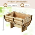 thumbnail image 3 of Costway 1 PCS Outdoor Wooden Planter Solid Acacia Wood Half-Barrel Planter Box with Legs, 3 of 7