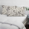 thumbnail image 3 of Black Grey Botanical Pillow Covers, Linen Long Throw Pillow Case, Rustic Country Spring Floral Summer Leaf Holiday Pillow Protector Decorative Cushion Cover for Living Room/Bedroom 16" x 24", 3 of 8