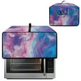 thumbnail image 2 of Renewold Toaster Oven Cover Dustproof Kitchen Appliance Cover for Convection Oven Air Fryer, with Accessory Pockets Rectangular Protective Case, 18.5 x 14.5 x 9 Inches, Marble Pink Violet Blue, 2 of 7