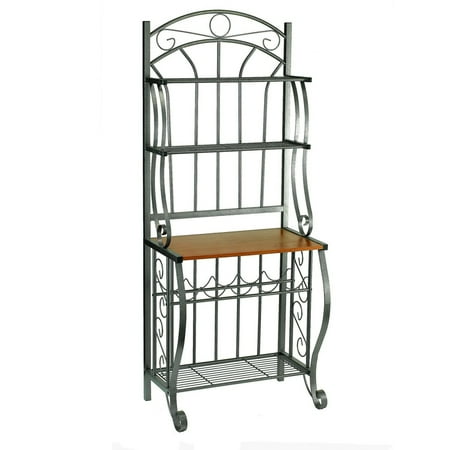 Old Dutch Pewter Baker's Rack with Wine Rack