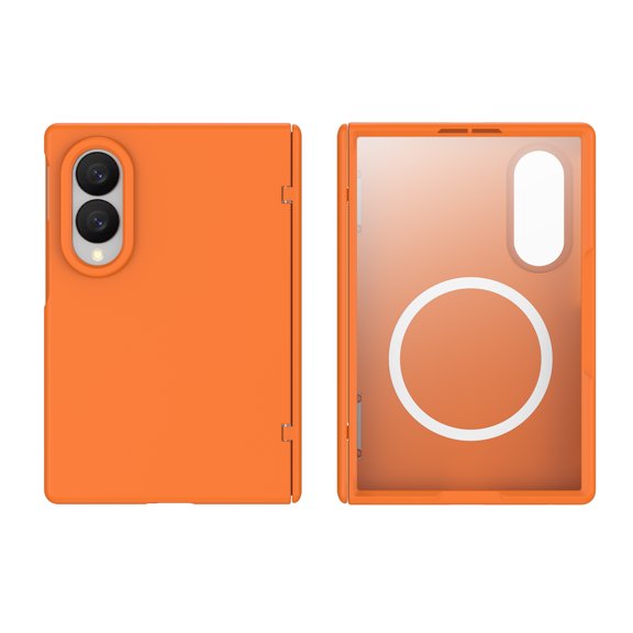 Becova Case for Samsung Galaxy Z Fold8 with Screen Protector, Slim Lightweight Full-Body Shockproof Magnetic Back Cover with Hinge Protection Support Wireless Charging, Orange