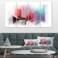 thumbnail image 1 of Illustration de Fleur Abstraite Rouge - Art Mural Floral Extra Grand, 1 of 4