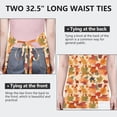 thumbnail image 6 of Autumn Fall Leaves Pattern Apron-Garden Aprons for Women with Pockets-Cotton Linen Waterproof Kitchen Cooking Gardening Aprons Adjustable for Kitchen,Cooking,BBQ and Salon 33"x27", 6 of 7