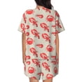 thumbnail image 3 of Lsque Crab Lobster 1 Women's Short-Sleeved Pajama Set - 2 Piece Soft and Lightweight Sleepwear Set-XX-Large, 3 of 9