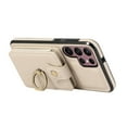 thumbnail image 4 of for Samsung Galaxy S22 Ultra Wallet Case with Card Holder, PU Leather Case with Ring Holder Kickstand, Snap Button Card Slots Case for Women Men for S22 Ultra with Crossbody Strap - Beige, 4 of 8