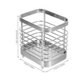 thumbnail image 2 of WASHWEPE Organizador De Cubiertos Y De Acero Inoxidable Para Almacenamiento En Cocina Plateado, 2 of 8