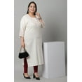 thumbnail image 4 of Rajnandini Women's Pure Cambric Cotton Embroidered Kurti (JOPLJPR111X-5XL_Beige_5XL), 4 of 5