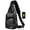 Black, variant on Leather Sling Bag Mens Crossbody Bag Chest Bag Sling Backpack for Men with USB Charge Port