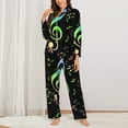 thumbnail image 2 of Sikiie Music Notes Pajamas for Women Set, Womens Pajama Sets, Lounge Sets for Women, 2pjs for Women-XX-Large, 2 of 7
