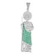 thumbnail image 1 of Dije De Plata 925 San Judas Con Piedra Zirconia Verde 7.5cm, 1 of 4