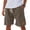 01#Army Green, variant on Men's Linen Shorts Casual Elastic Waist Drawstring Summer Beach Vacation Yoga Golf Shorts with Pockets