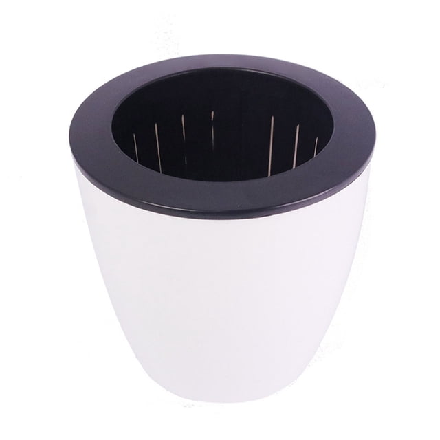 Kjfeif Round Self Watering Planter, Plastic Pot with Cotton Rope Absorption and Removable Inner Pot for Indoor Herbs, Succulents, or Outdoor Patio Plants, Gift Idea