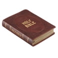 thumbnail image 4 of KJV Holy Bible, Compact Bible - Dark Brown Faux Leather Bible w/Ribbon Marker, Red Letter Edition, King James Version, 4 of 5