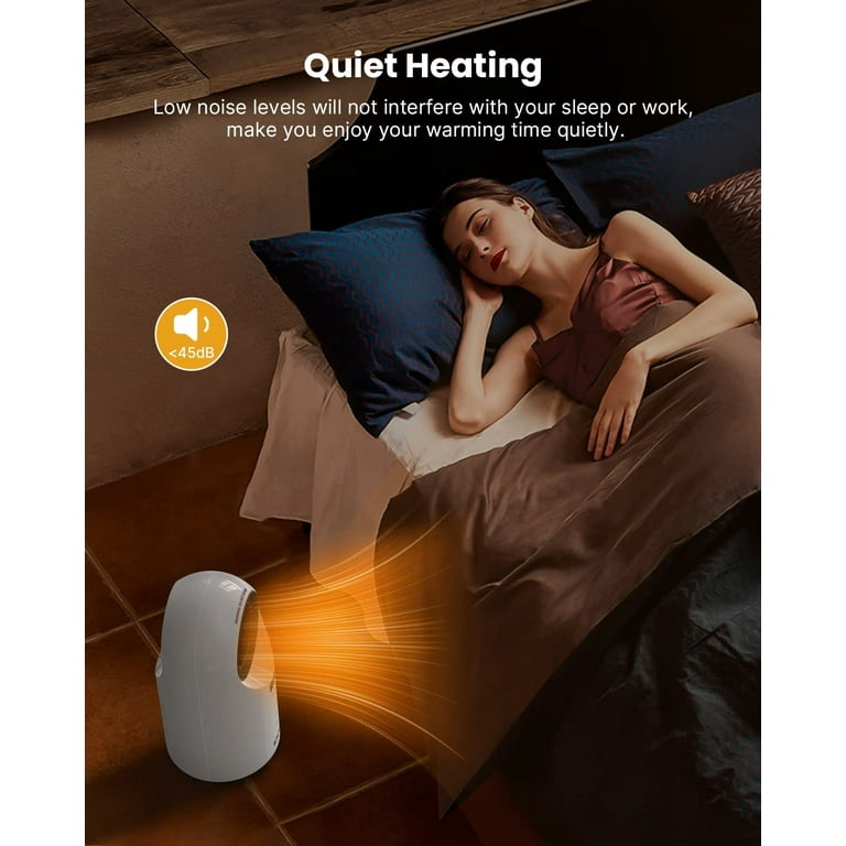 iDOO Electric Ceramic Space Heaters for Office Desk Indoor Large Room 300  sq.ft, White - Walmart.com