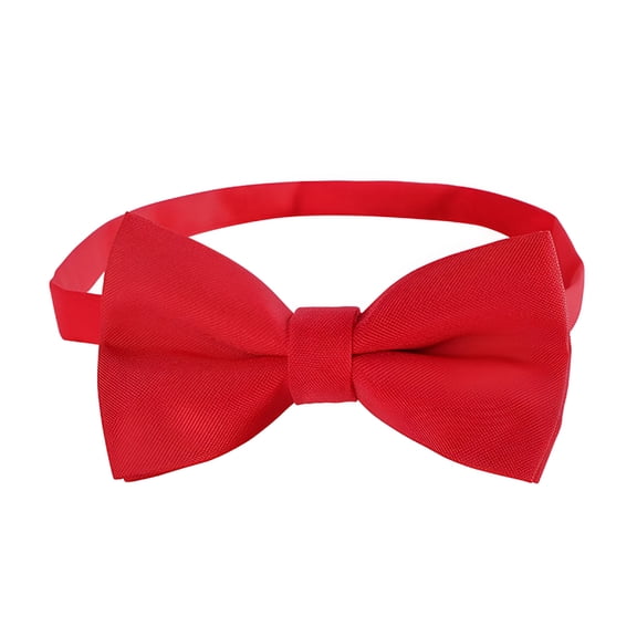 TELOLY Bow Ties for Men - Classic Solid Color Adjustable Neck Bowtie for Formal Or Tuxedo Wear Red Bow Tie