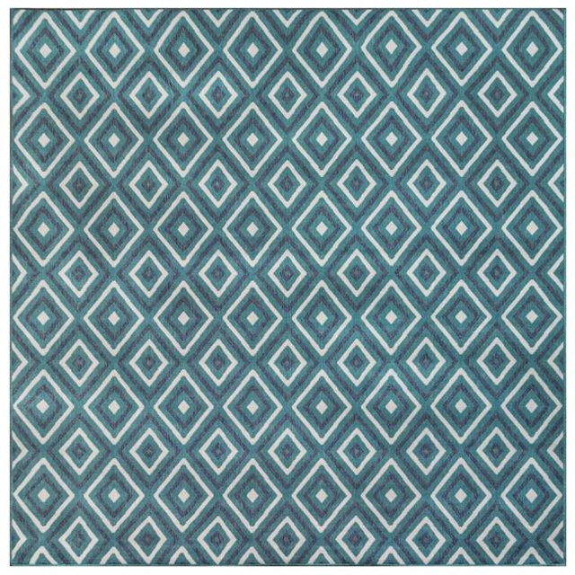 Trans-Ocean Imports RVIS8764133 7 ft. 10 in. Liora Manne Square Riviera Nested Diamond Indoor & Outdoor Rug - Navy