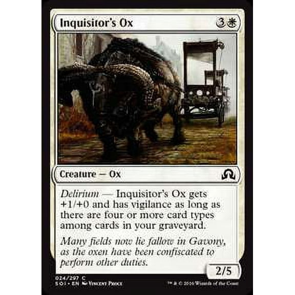 MtG Shadows Over Innistrad Common Inquisitor's Ox (Foil) #24