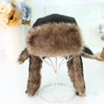 thumbnail image 4 of CSChome Lei Feng Hat Unisex Waterproof Lei Feng Hat - Fleece Lining Earflap Warm Solid Color Buckle Closure, 4 of 7