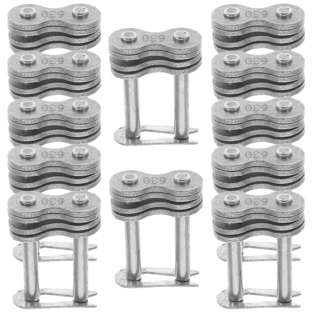 FONDOTIN 10Pcs Durable Motorcycle Chain Connector in Plated Silver for Quick Strong Chain Repair