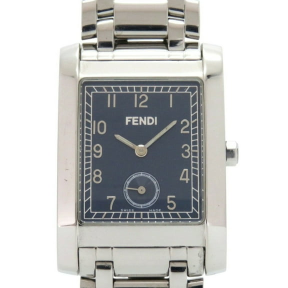 Pre-Owned Fendi Classico 7000G Stainless Steel Navy Silver Quartz Watch 1914FENDI (Good)