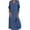 Light Blue S, variant on Fall Spring Lady Dress V Neck Loose Short Sleeves with Cufflink Split Hem Plus Size Dress Solid Color Buttons Pullover A-line Daily Wear Beach Maxi Dress